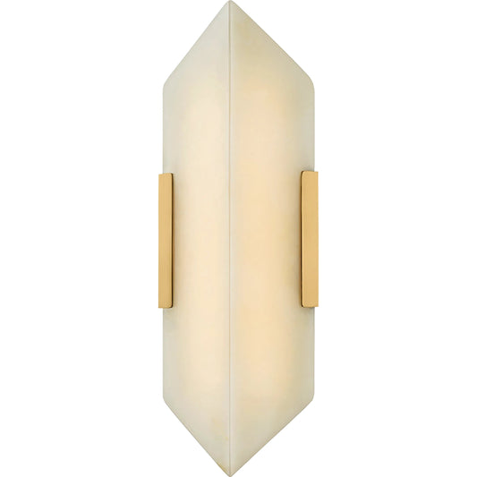 Geo Wall Sconce by Corbett in vintage brass. Made from unique in a transitional style.
