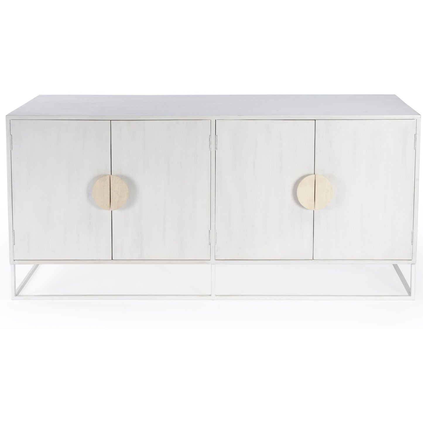 001 SI-1822331 | Primary Silo | Lennasa Sideboard by Butler Specialty Company in white. Made from mando wood, mdf, iron in a modern style.