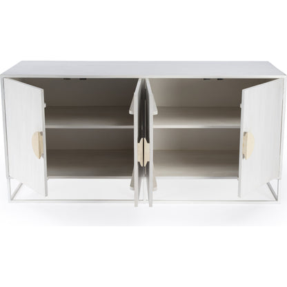 Lennasa Sideboard by Butler Specialty Company in white. Made from mando wood, mdf, iron in a modern style.
