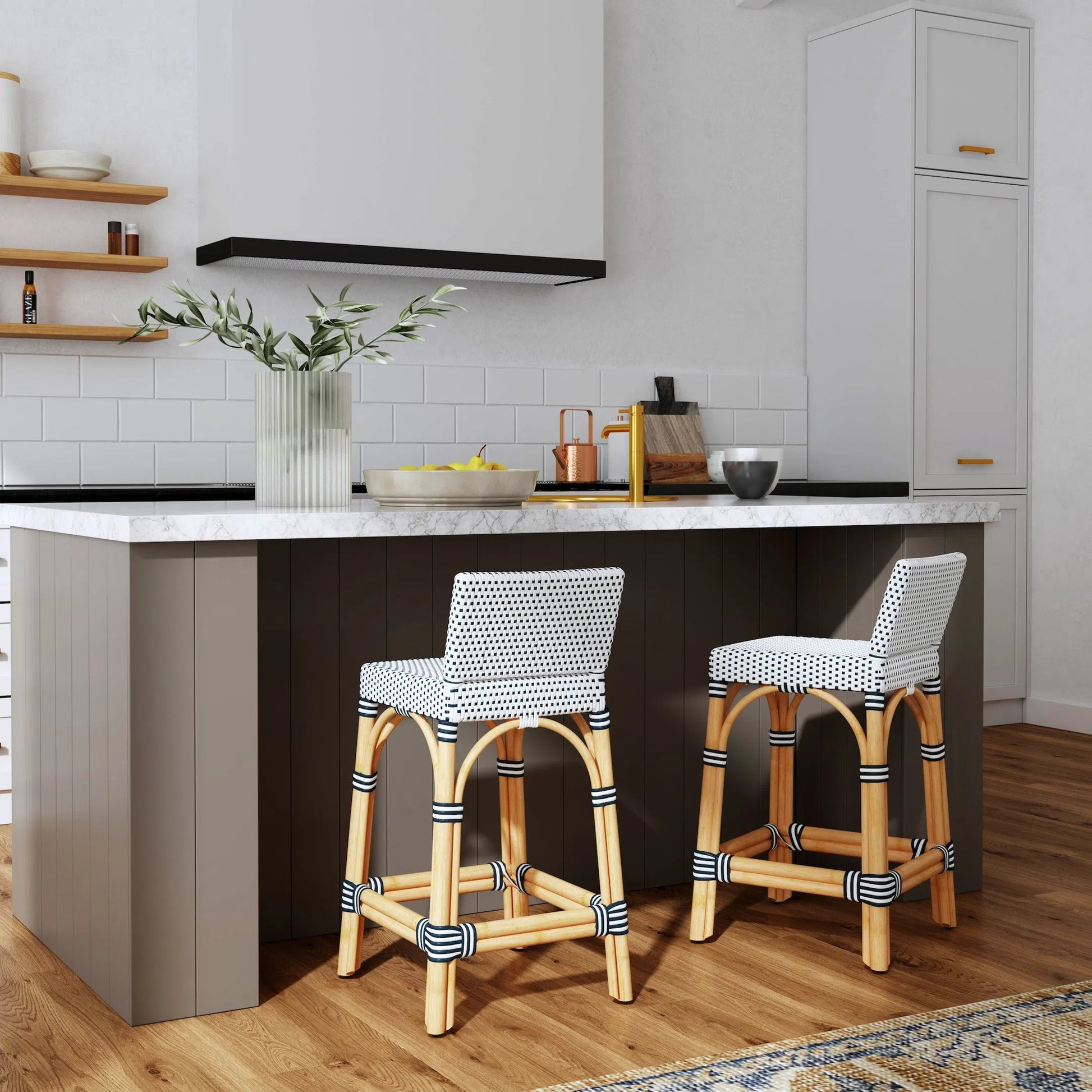 Serienna Counter Stool by Butler Specialty Company in blue. Made from unique in a coastal style.