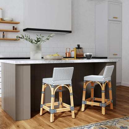 Serienna Counter Stool by Butler Specialty Company in blue. Made from unique in a coastal style.