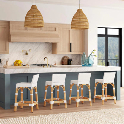 Serienna Counter Stool by Butler Specialty Company in blue. Made from unique in a coastal style.