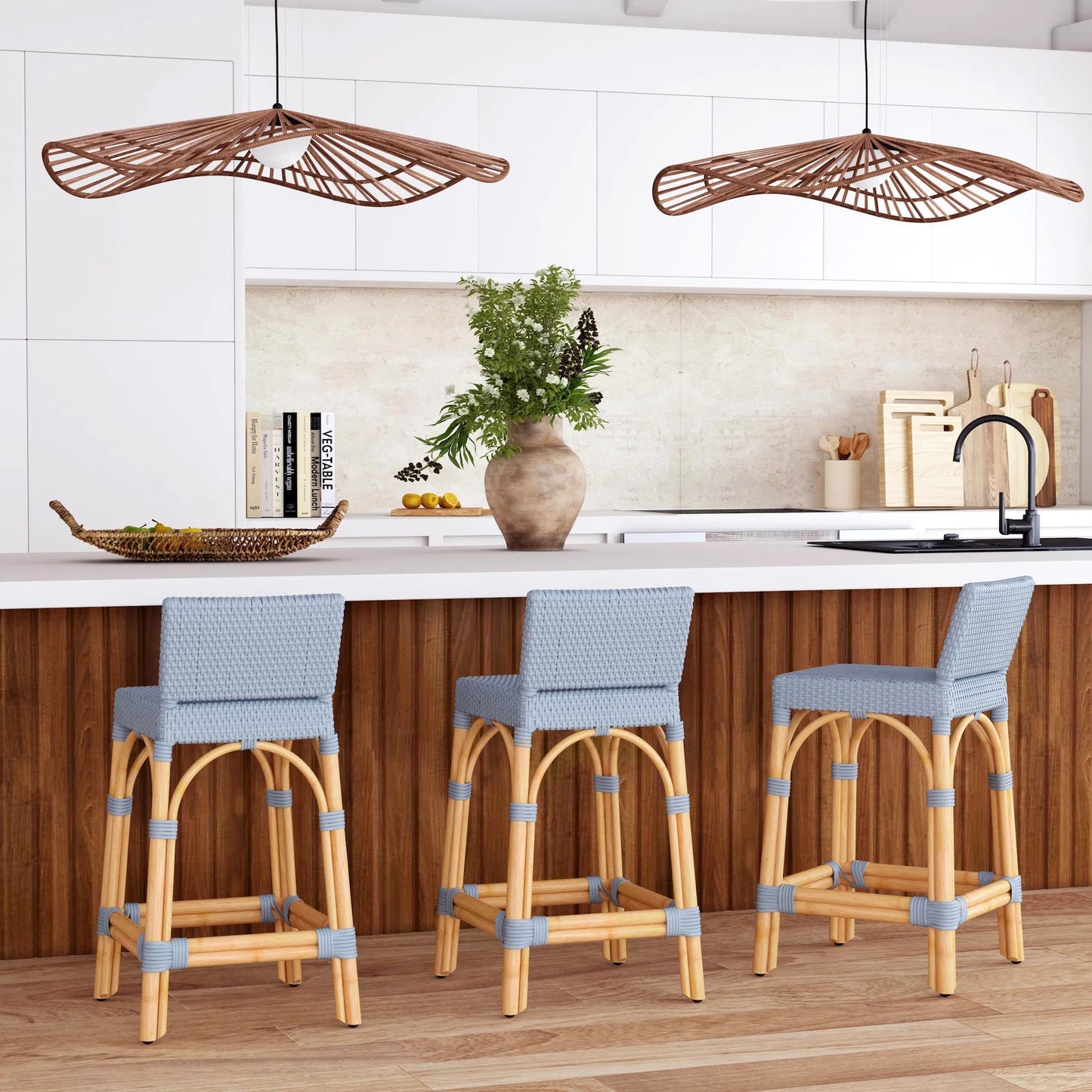 046 SI-2334016 | Lifestyle | Serienna Counter Stool by Butler Specialty Company in blue. Made from unique in a coastal style.