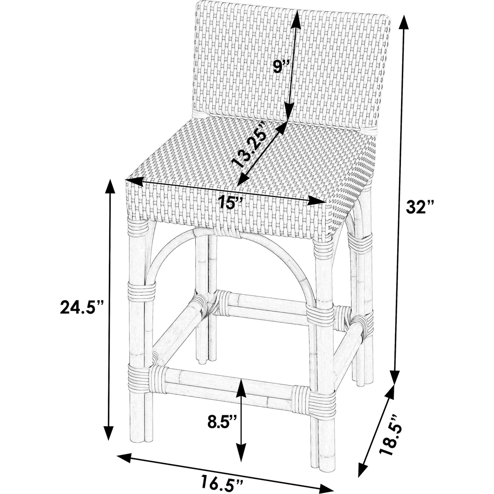Serienna Counter Stool by Butler Specialty Company in blue. Made from unique in a coastal style.
