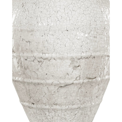 Virginal Jar by Currey and Company in antique white. Made from terracotta in a modern style.