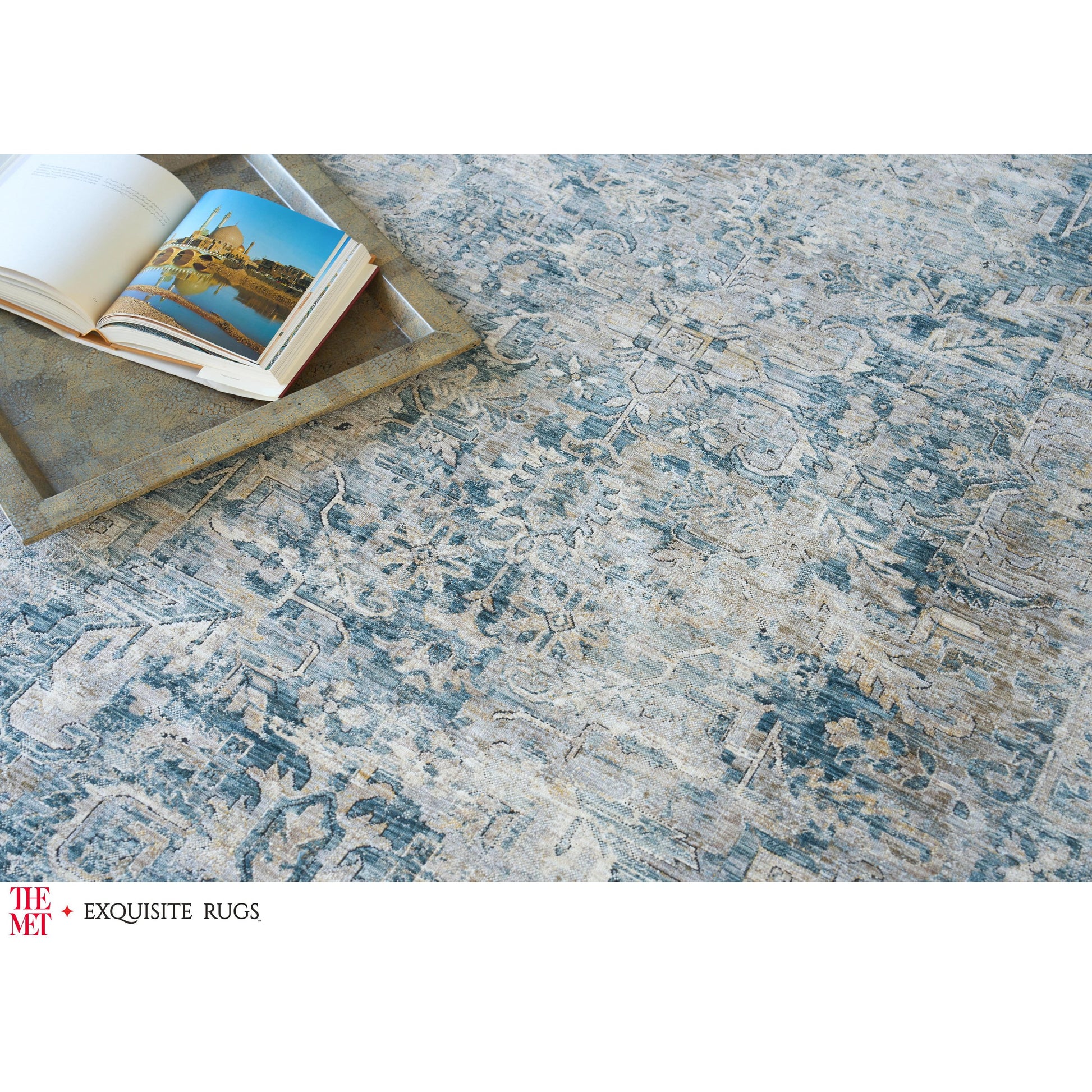 Antique Loom Rug II by Exquisite Rugs in blue. Made from polyester in a unique style.