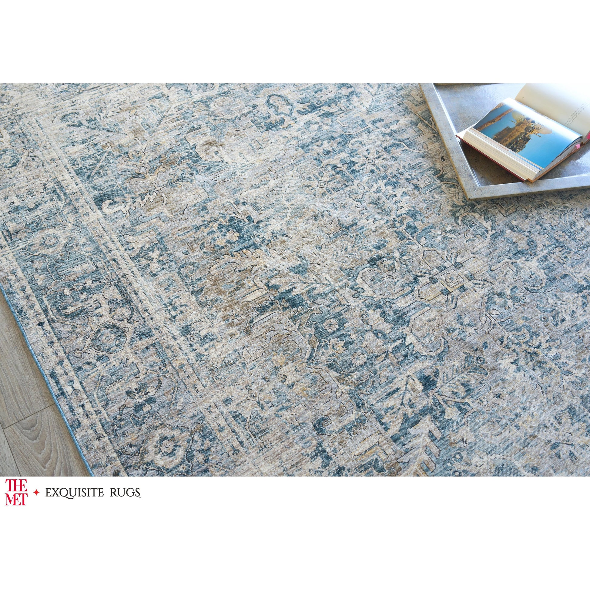 Antique Loom Rug II by Exquisite Rugs in blue. Made from polyester in a unique style.