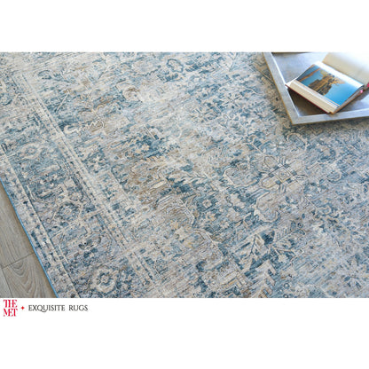 Antique Loom Rug II by Exquisite Rugs in blue. Made from polyester in a unique style.