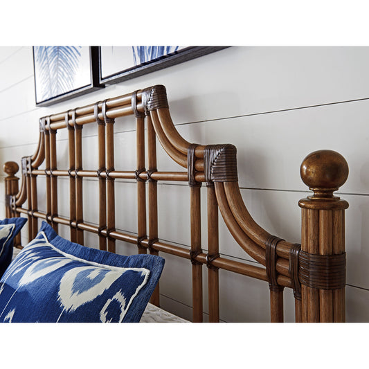 St. Kitts Rattan Headboard by Tommy Bahama Home. Made from unique in a coastal style.