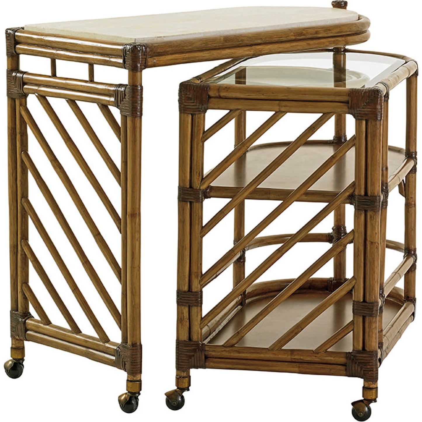 001 SR-835994 | Primary Silo | Cable Beach Bar Cart by Tommy Bahama Home. Made from unique in a coastal style.
