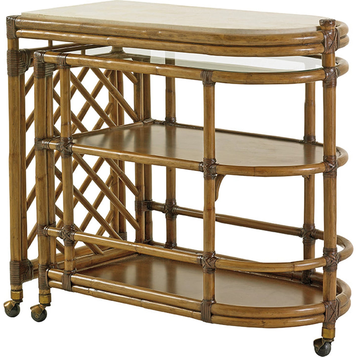 003 SR-835994 | Additional Silo | Cable Beach Bar Cart by Tommy Bahama Home. Made from unique in a coastal style.