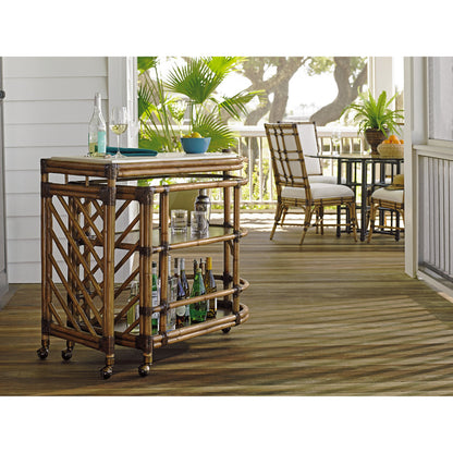 Cable Beach Bar Cart by Tommy Bahama Home. Made from unique in a coastal style.