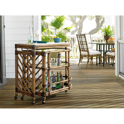 Cable Beach Bar Cart by Tommy Bahama Home. Made from unique in a coastal style.
