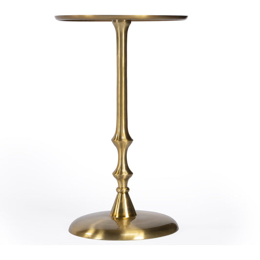 Givanna Side Table by Butler Specialty Company in gold and gold. Made from aluminum in a traditional style.