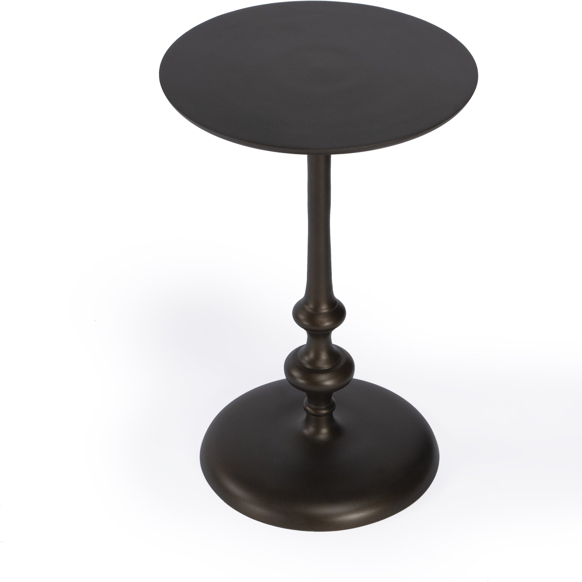 Ivanna Side Table by Butler Specialty Company in bronze and bronze. Made from aluminum in a traditional style.