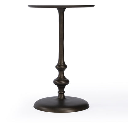 Ivanna Side Table by Butler Specialty Company in bronze and bronze. Made from aluminum in a traditional style.