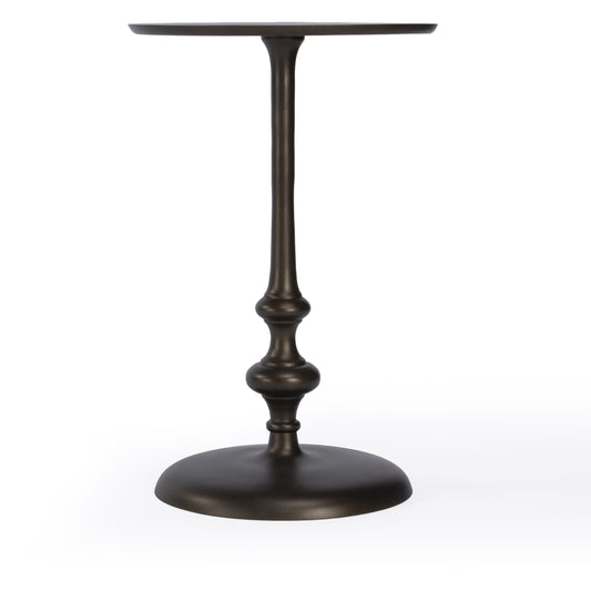 Ivanna Side Table by Butler Specialty Company in bronze and bronze. Made from aluminum in a traditional style.
