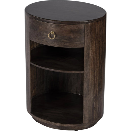 Carnolitta End Table by Butler Specialty Company in dark brown and brown. Made from mango wood, mdf, iron in a modern style.