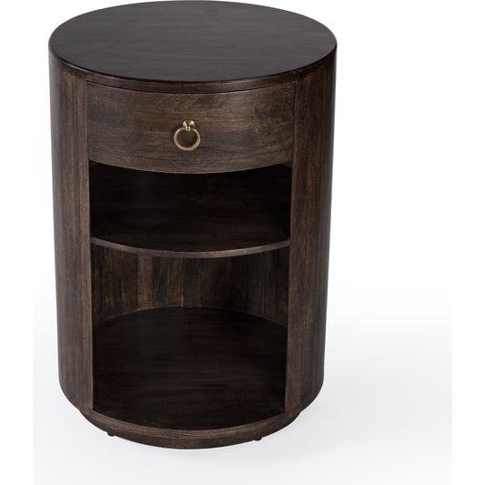 Carnolitta End Table by Butler Specialty Company in dark brown and brown. Made from mango wood, mdf, iron in a modern style.