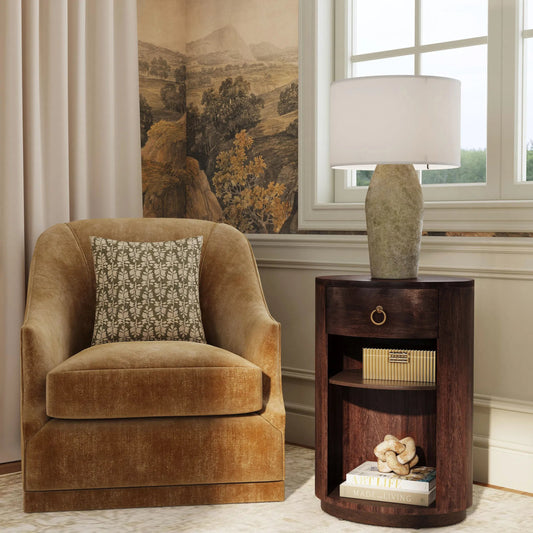 Carnolitta End Table by Butler Specialty Company in dark brown and brown. Made from mango wood, mdf, iron in a modern style.