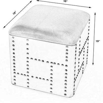 Midway Stool by Butler Specialty Company in brown and industrial chic. Made from aluminum, leather, plywood in a modern style.