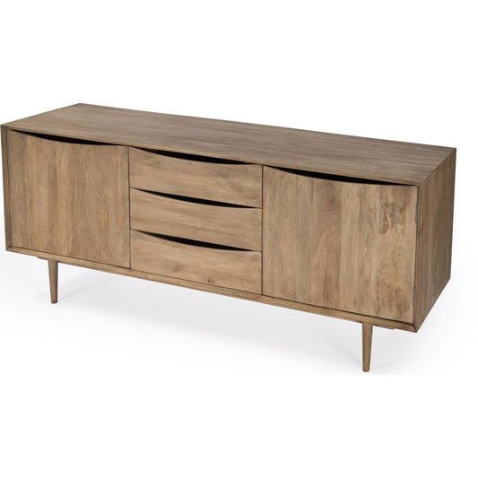 Leonidin Sideboard by Butler Specialty Company in light brown. Made from mango wood, mdf in a modern style.