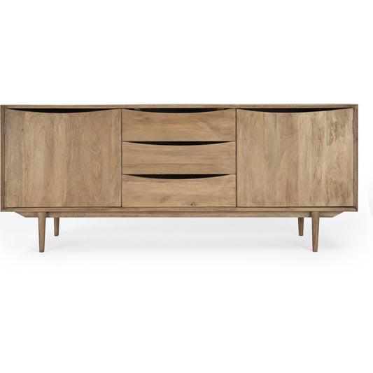 Leonidin Sideboard by Butler Specialty Company in light brown. Made from mango wood, mdf in a modern style.
