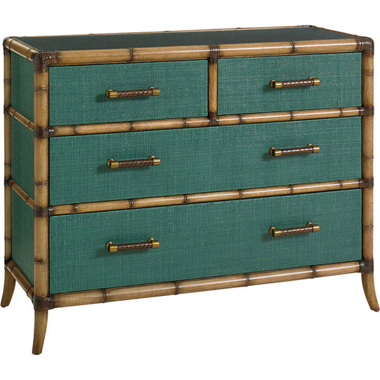 Pacific Chest by Tommy Bahama Home in teal. Made from unique in a coastal style.