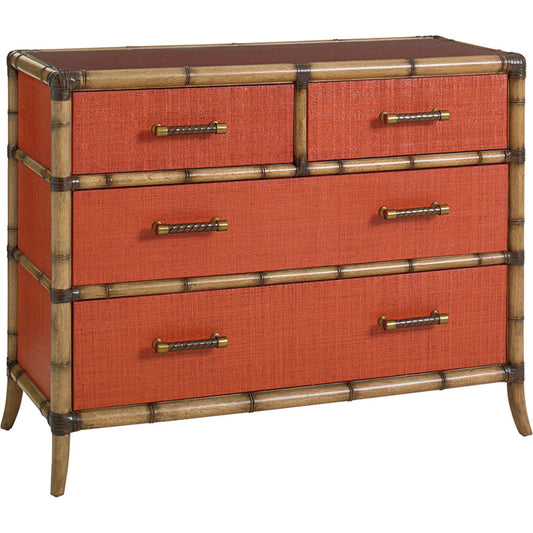 Coral Chest by Tommy Bahama Home in red coral. Made from unique in a coastal style.