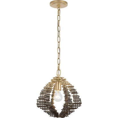 Construct 1 Light Pendant by Varaluz in bronze, brown. Made from steel in a unique style.