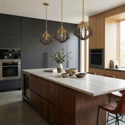 Construct 1 Light Pendant by Varaluz in bronze, brown. Made from steel in a unique style.