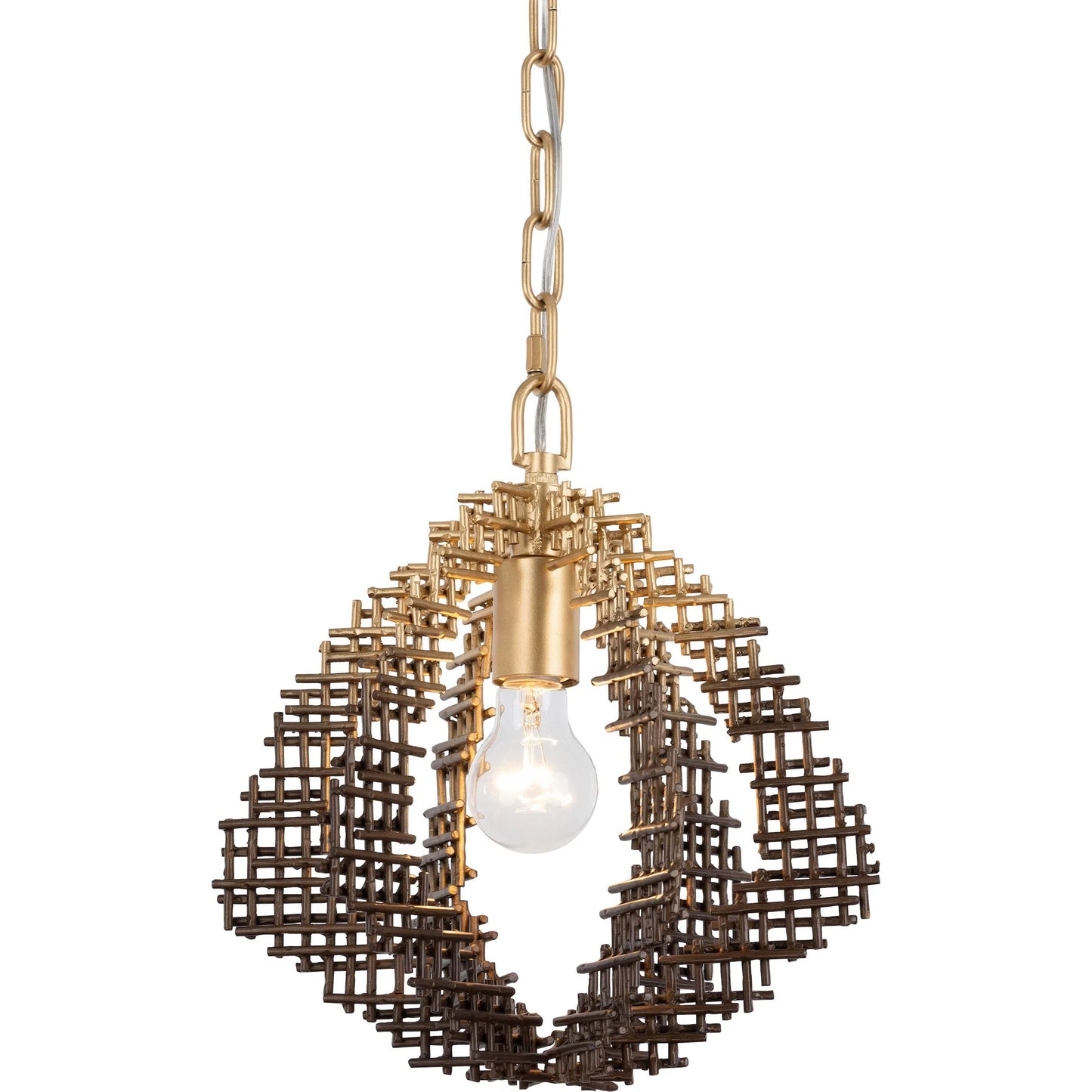 001 SI-2536957 | Primary Silo | Construct 1 Light Pendant by Varaluz in bronze, brown. Made from steel in a unique style.