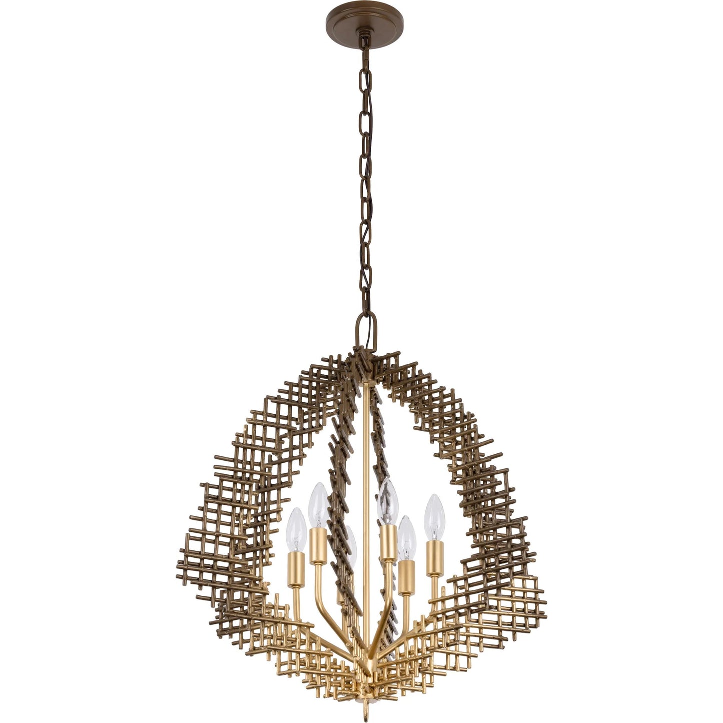003 SI-2536958 | Additional Silo | Construct 6 Light Pendant by Varaluz in bronze, brown. Made from steel in a unique style.