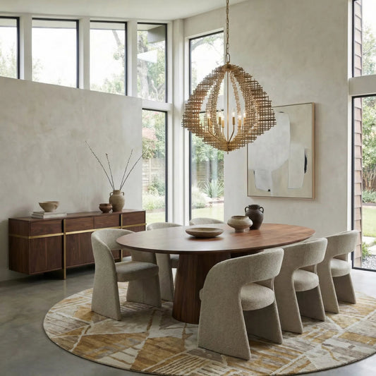 Construct 8 Light Pendant by Varaluz in bronze, brown. Made from steel in a unique style.