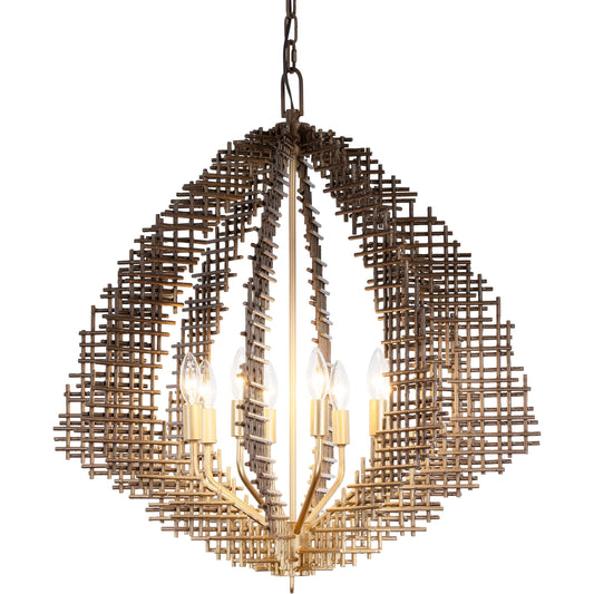 001 SI-2536959 | Primary Silo | Construct 8 Light Pendant by Varaluz in bronze, brown. Made from steel in a unique style.
