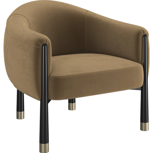 Baton Accent Chair by Caracole in chocolate truffle, whisper of gold. Made from unique in a unique style.