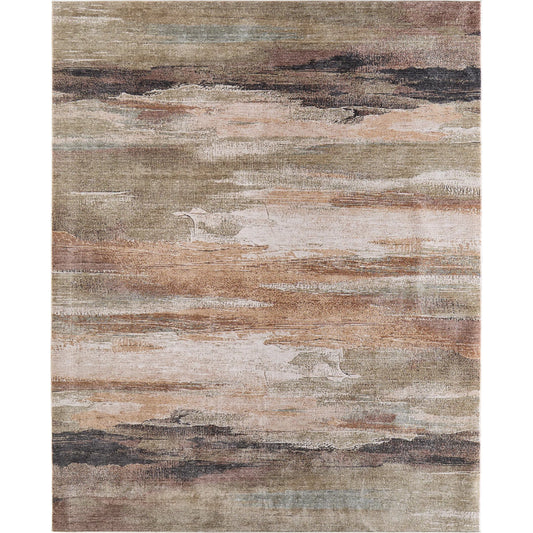 Pearson PRS39SBF Rug by Feizy in green, ivory, brown. Made from polyester in a unique style.