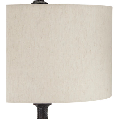 Gallo Floor Lamp by Currey and Company in bronze. Made from cast aluminum in a transitional style.