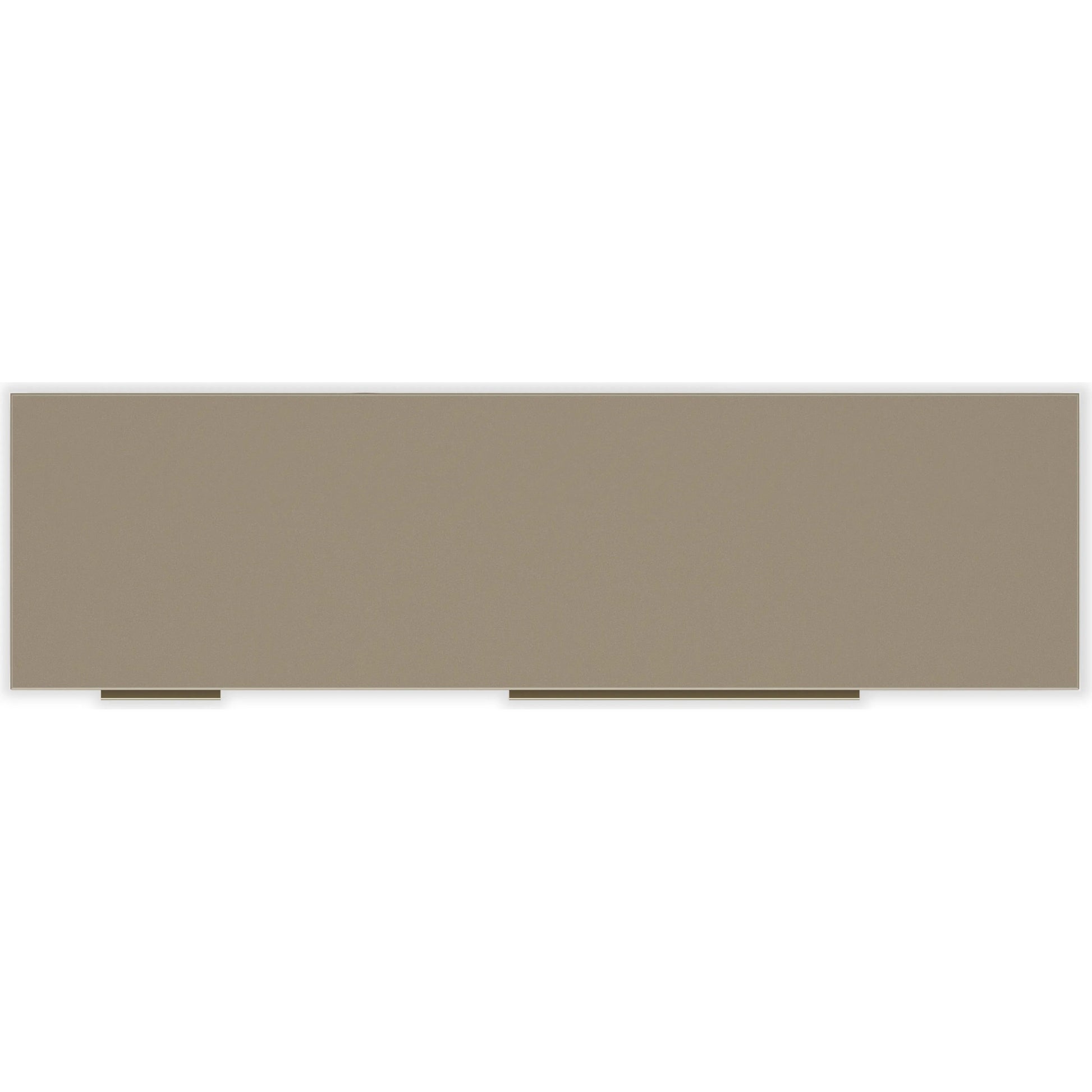 Oblique Dresser by Caracole in soft silver paint gloss, brushed whisper of gold. Made from unique in a transitional style.
