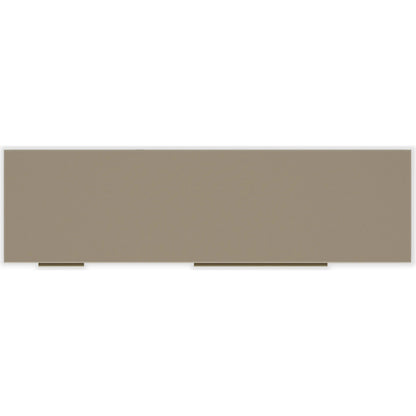 Oblique Dresser by Caracole in soft silver paint gloss, brushed whisper of gold. Made from unique in a transitional style.