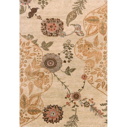 Neela Natural Jute Rug - 6188F by Feizy in gold, green. Made from wool in a unique style.