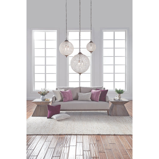 Allesandria 3-Light Crystal Chandelier by Classic Home in brass. Made from iron, chinese crystal in a cottage & farmhouse style.