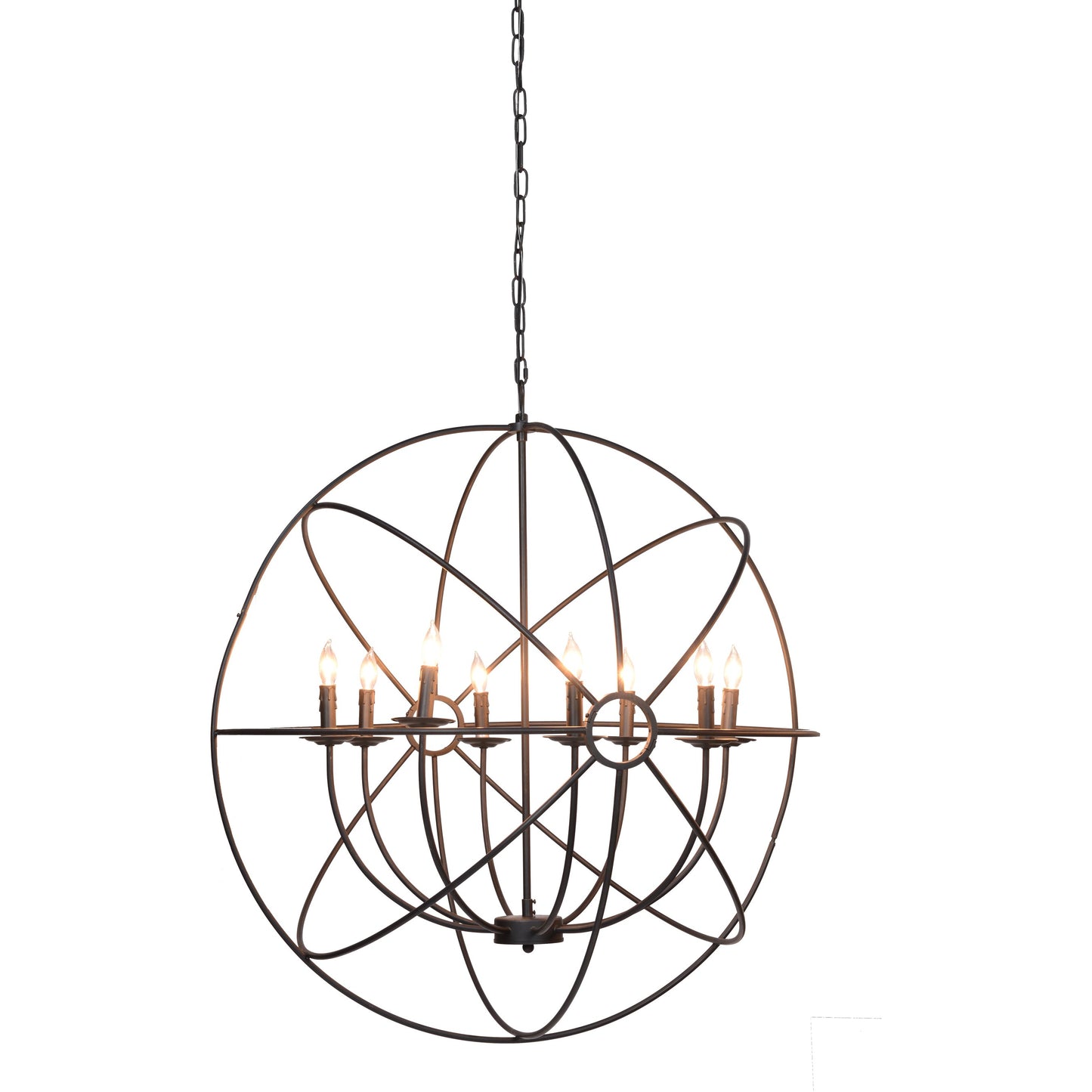 001 SI-2007524 | Additional Silo | Voltaire Chandelier by Classic Home in black. Made from iron in a modern style.