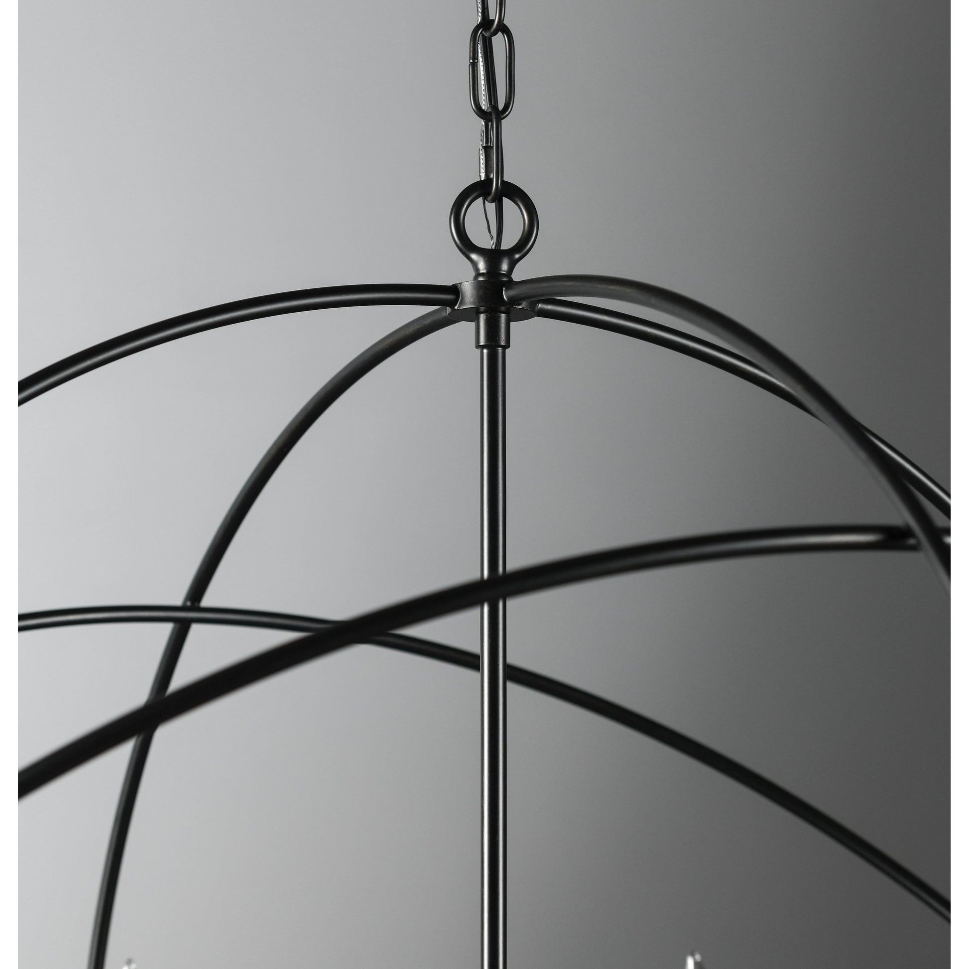 Voltaire Chandelier by Classic Home in black. Made from iron in a modern style.