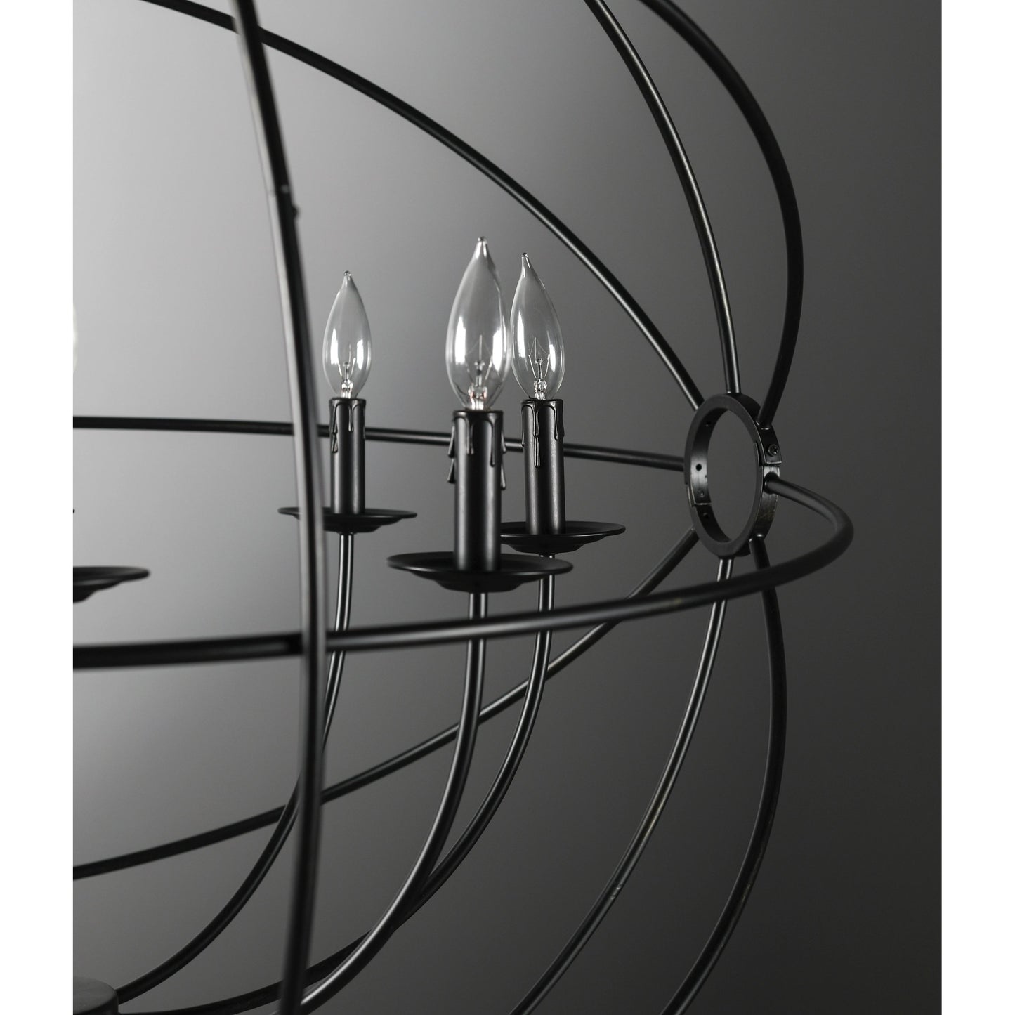 002 SI-2007524 | Additional Silo | Voltaire Chandelier by Classic Home in black. Made from iron in a modern style.