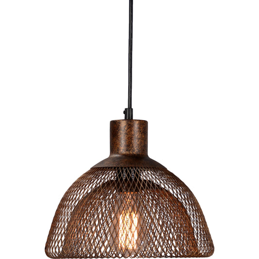 Polaris Mesh Pendant by Classic Home in rustic bronze. Made from iron in a cottage & farmhouse style.