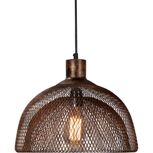 Polaris Mesh Pendant by Classic Home in rustic bronze. Made from iron in a cottage & farmhouse style.