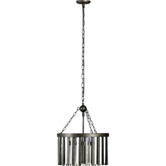 Olympia 4-Light Chandelier by Classic Home in gray. Made from iron, glass in a modern style.