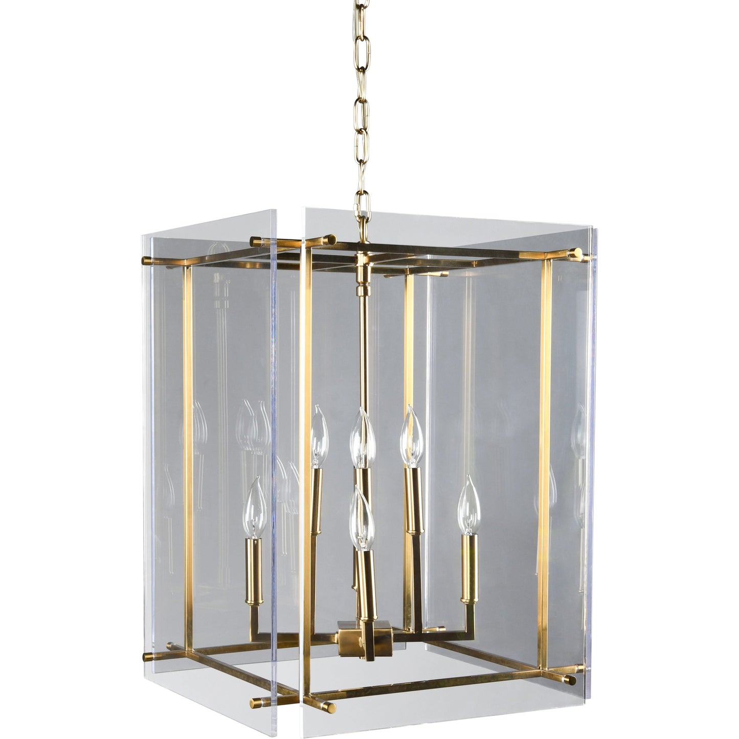 000 SI-2007534 | Primary Silo | Lena 8-Light Chandelier by Classic Home in gold. Made from iron, acrylic in a modern style.