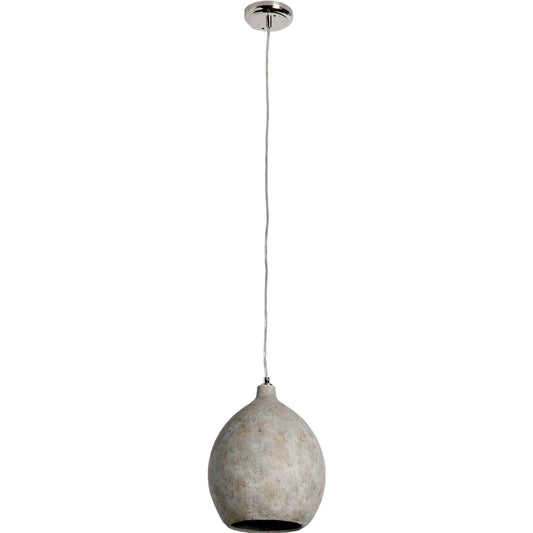 Teresa 1-Light Deep Gray Concrete Pendant by Classic Home in deep gray. Made from concrete in a modern style.